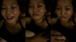 ABG Toge Pamer Toket Sambil Rebahan