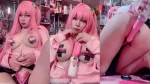 Cosplayers Pink Mumut Bocchi Playing Dildo