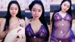 Mitha Lingerie Ungu Sexy Live Hot