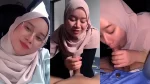 Sepongan Hijab Berkacamata Binal Mantap